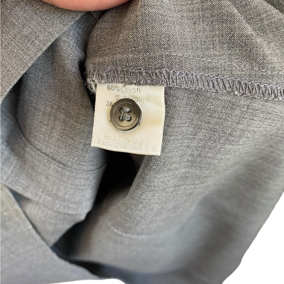 Theory Gray Button Down Collared Shirt 3/4 Sleeve Size Medium - Picture 6 of 8